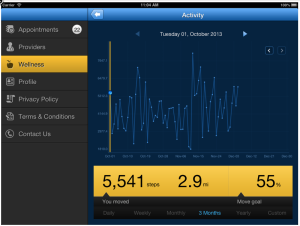 Exercise data available from Jawbone Up.